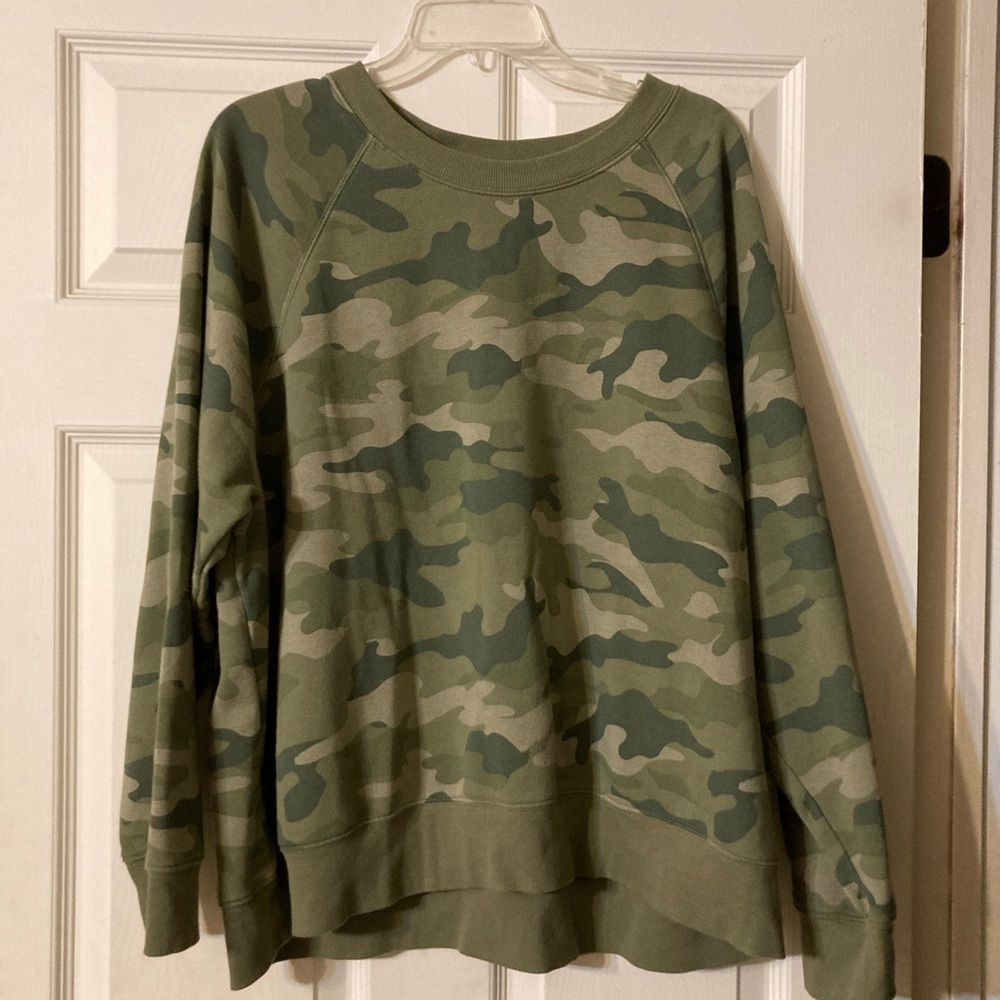Old Navy Green Camouflage Sweatshirt.